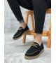 BA0358 BOA Doğal Deri Tozu Bağcıklı Kauçuk El Yapımı Espadril Taban Siyah Renk Erkek Ayakkabı BA0358 BOA Doğal Deri Tozu Bağcıklı Kauçuk El Yapımı Espadril Taban Siyah Renk Erkek Ayakkabı