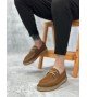 BA0358 BOA Doğal Deri Tozu Bağcıklı Kauçuk El Yapımı Espadril Taban Taba Renk Erkek Ayakkabı BA0358 BOA Doğal Deri Tozu Bağcıklı Kauçuk El Yapımı Espadril Taban Taba Renk Erkek Ayakkabı