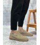 BA0359 BOA Doğal Deri Tozu Bağcıksız Kauçuk El Yapımı Espadril Taban Krem Renk Erkek Ayakkabı BA0359 BOA Doğal Deri Tozu Bağcıksız Kauçuk El Yapımı Espadril Taban Krem Renk Erkek Ayakkabı