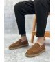 BA0359 BOA Doğal Deri Tozu Bağcıksız Kauçuk El Yapımı Espadril Taban Taba Renk Erkek Ayakkabı BA0359 BOA Doğal Deri Tozu Bağcıksız Kauçuk El Yapımı Espadril Taban Taba Renk Erkek Ayakkabı
