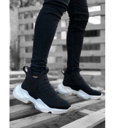 BA0401 Bağcıksız Rahat Yüksek Taban Siyah Erkek Spor Yarım Bilek Bot BA0401 Bağcıksız Rahat Yüksek Taban Siyah Erkek Spor Yarım Bilek Bot