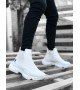 BA0444 Bağcıksız Rahat Yüksek Taban Beyaz Erkek Spor Yarım Bilek Bot BA0444 Bağcıksız Rahat Yüksek Taban Beyaz Erkek Spor Yarım Bilek Bot