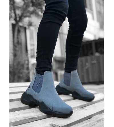 BA0444 Bağcıksız Rahat Yüksek Taban Füme Erkek Spor Yarım Bilek Bot BA0444 Bağcıksız Rahat Yüksek Taban Füme Erkek Spor Yarım Bilek Bot