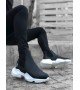 BA0444 Bağcıksız Rahat Yüksek Taban Siyah Beyaz Taban Erkek Spor Yarım Bilek Bot BA0444 Bağcıksız Rahat Yüksek Taban Siyah Beyaz Taban Erkek Spor Yarım Bilek Bot