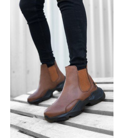 BA0444 Bağcıksız Rahat Yüksek Taban Taba Erkek Spor Yarım Bilek Bot BA0444 Bağcıksız Rahat Yüksek Taban Taba Erkek Spor Yarım Bilek Bot