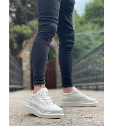 BA0548 BOA Kalın Yüksek Taban Beyaz Bağcıklı Spor Erkek Ayakkabı BA0548 BOA Kalın Yüksek Taban Beyaz Bağcıklı Spor Erkek Ayakkabı