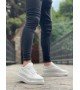 BA0548 BOA Kalın Yüksek Taban Beyaz Bağcıklı Spor Erkek Ayakkabı BA0548 BOA Kalın Yüksek Taban Beyaz Bağcıklı Spor Erkek Ayakkabı