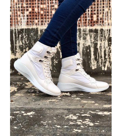 BA0600 Bağcıklı Beyaz Boksör Unisex Spor Postal Bot BA0600 Bağcıklı Beyaz Boksör Unisex Spor Postal Bot