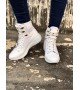 BA0600 Bağcıklı Beyaz Boksör Unisex Spor Postal Bot BA0600 Bağcıklı Beyaz Boksör Unisex Spor Postal Bot