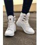 BA0600 Bağcıklı Beyaz Boksör Unisex Spor Postal Bot BA0600 Bağcıklı Beyaz Boksör Unisex Spor Postal Bot