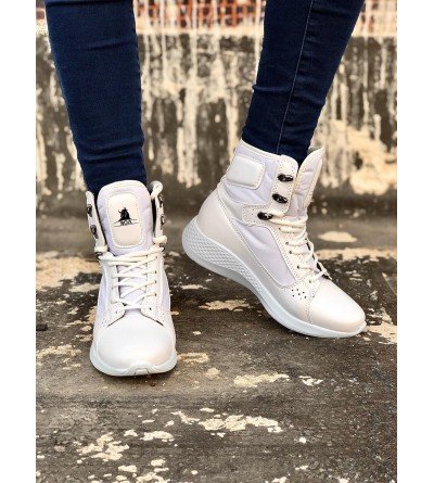 BA0600 Bağcıklı Beyaz Boksör Unisex Spor Postal Bot BA0600 Bağcıklı Beyaz Boksör Unisex Spor Postal Bot