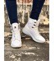 BA0600 Bağcıklı Beyaz Boksör Unisex Spor Postal Bot BA0600 Bağcıklı Beyaz Boksör Unisex Spor Postal Bot