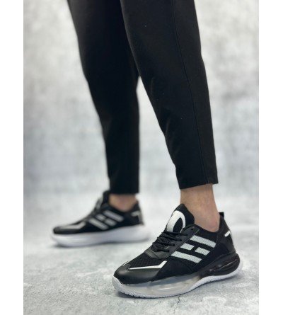 BA0650 Tarz Sneakers Yüksek Taban Siyah Beyaz Spor Ayakkabısı BA0650 Tarz Sneakers Yüksek Taban Siyah Beyaz Spor Ayakkabısı