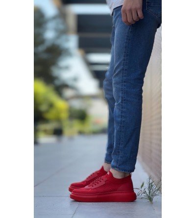 BA0812 Özel Örme Triko Tarz Kırmızı Renk Spor Ayakkabı BA0812 Özel Örme Triko Tarz Kırmızı Renk Spor Ayakkabı