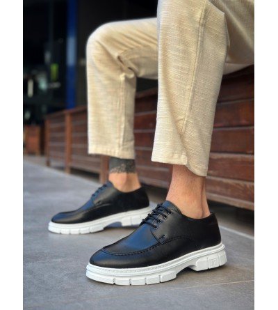 BA0237 Bağcıklı Rugan Klasik Yüksek Taban Cilt Siyah Casual Erkek Ayakkabı BA0237 Bağcıklı Rugan Klasik Yüksek Taban Cilt Siyah Casual Erkek Ayakkabı