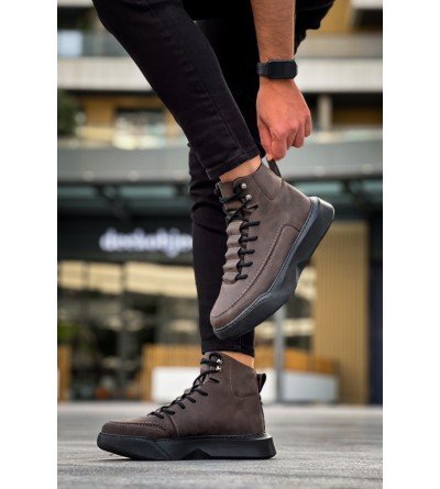 BA0321 Gizli Bağcıklı Erkek Yüksek Taban Kahverengi Spor Bot BA0321 Gizli Bağcıklı Erkek Yüksek Taban Kahverengi Spor Bot