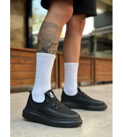 BA0375 Özel Örme Triko Tarz Siyah Renk Siyah Taban Spor Ayakkabı BA0375 Özel Örme Triko Tarz Siyah Renk Siyah Taban Spor Ayakkabı