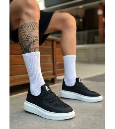 BA0375 Özel Örme Triko Tarz Siyah Renk Spor Ayakkabı BA0375 Özel Örme Triko Tarz Siyah Renk Spor Ayakkabı