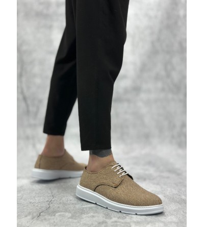 BA0003 Bağcıklı Klasik Spor Keten Hardal Beyaz Taban Casual Erkek Ayakkabı BA0003 Bağcıklı Klasik Spor Keten Hardal Beyaz Taban Casual Erkek Ayakkabı