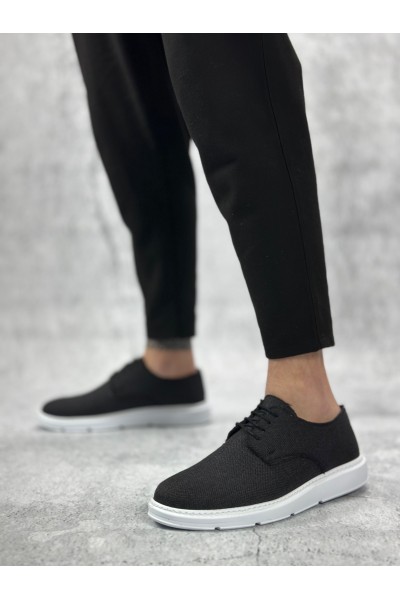 BA0003 Bağcıklı Klasik Spor Keten Siyah Beyaz Taban Casual Erkek Ayakkabı BA0003 Bağcıklı Klasik Spor Keten Siyah Beyaz Taban Casual Erkek Ayakkabı