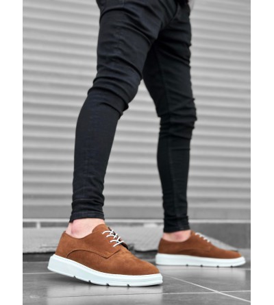 BA0003 Bağcıklı Süet Klasik Taba Beyaz Yüksek Taban Casual Erkek Ayakkabı BA0003 Bağcıklı Süet Klasik Taba Beyaz Yüksek Taban Casual Erkek Ayakkabı