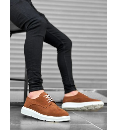 BA0003 Bağcıklı Süet Klasik Taba Beyaz Yüksek Taban Casual Erkek Ayakkabı BA0003 Bağcıklı Süet Klasik Taba Beyaz Yüksek Taban Casual Erkek Ayakkabı