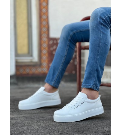 BA0104 Bağcıklı Beyaz Cilt Deri Spor Klasik Erkek Ayakkabı BA0104 Bağcıklı Beyaz Cilt Deri Spor Klasik Erkek Ayakkabı