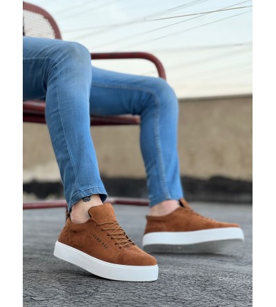 BA0104 Bağcıklı Taba Süet Beyaz Taban Spor Klasik Erkek Ayakkabı BA0104 Bağcıklı Taba Süet Beyaz Taban Spor Klasik Erkek Ayakkabı