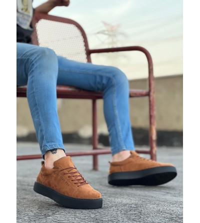 BA0104 Bağcıklı Taba Süet Siyah Taban Spor Klasik Erkek Ayakkabı BA0104 Bağcıklı Taba Süet Siyah Taban Spor Klasik Erkek Ayakkabı