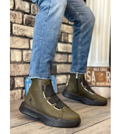 BA0142 Bantlı Erkek Yüksek Taban Haki Spor Bot BA0142 Bantlı Erkek Yüksek Taban Haki Spor Bot