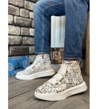 BA0142 Bantlı Erkek Yüksek Taban Rakamlı Spor Bot BA0142 Bantlı Erkek Yüksek Taban Rakamlı Spor Bot
