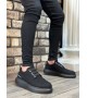 BA0302 Boa Kalın Taban Bağcıksız Tarz Casual Siyah Siyah Erkek Ayakkabı BA0302 Boa Kalın Taban Bağcıksız Tarz Casual Siyah Siyah Erkek Ayakkabı