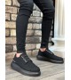 BA0302 Boa Kalın Taban Bağcıksız Tarz Casual Siyah Siyah Erkek Ayakkabı BA0302 Boa Kalın Taban Bağcıksız Tarz Casual Siyah Siyah Erkek Ayakkabı