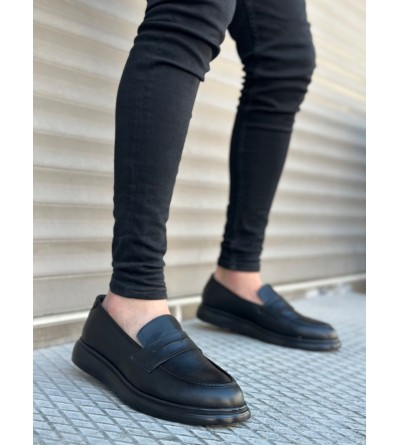 BA0316 Bağcıksız Yüksek Siyah Taban Klasik Cilt Corcik Erkek Ayakkabı BA0316 Bağcıksız Yüksek Siyah Taban Klasik Cilt Corcik Erkek Ayakkabı
