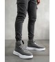 BA0321 Gizli Bağcıklı Erkek Füme Beyaz Taban Spor Bot BA0321 Gizli Bağcıklı Erkek Füme Beyaz Taban Spor Bot