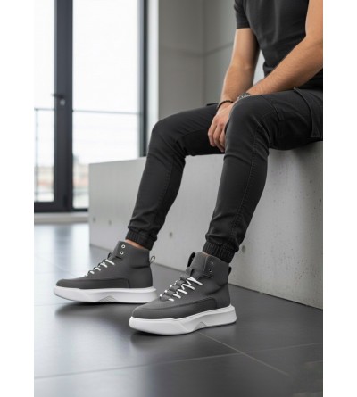 BA0321 Gizli Bağcıklı Erkek Füme Beyaz Taban Spor Bot BA0321 Gizli Bağcıklı Erkek Füme Beyaz Taban Spor Bot