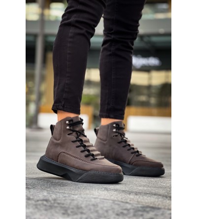 BA0321 Gizli Bağcıklı Erkek Yüksek Taban Kahverengi Spor Bot BA0321 Gizli Bağcıklı Erkek Yüksek Taban Kahverengi Spor Bot
