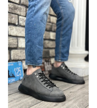 BA0331 Bağcıklı Erkek Yüksek Taban Füme Cilt Spor Ayakkabı BA0331 Bağcıklı Erkek Yüksek Taban Füme Cilt Spor Ayakkabı