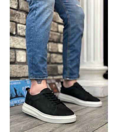 BA0336 İçi Dışı Hakiki Nubuk Deri Siyah Bağcıklı Casual Erkek Ayakkabı BA0336 İçi Dışı Hakiki Nubuk Deri Siyah Bağcıklı Casual Erkek Ayakkabı