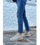 BA0505 Çengel Bağcıklı Krem Renk Yüksek Tabanlı Günlük Ayakkabı BA0505 Çengel Bağcıklı Krem Renk Yüksek Tabanlı Günlük Ayakkabı