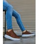 BA0548 BOA Kalın Yüksek Taban Taba Beyaz Bağcıklı Spor Erkek Ayakkabı BA0548 BOA Kalın Yüksek Taban Taba Beyaz Bağcıklı Spor Erkek Ayakkabı