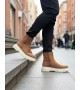 BA0777 Süet Taba Krem Taban Çift Fermuarlı Erkek Yarım Bilek Bot BA0777 Süet Taba Krem Taban Çift Fermuarlı Erkek Yarım Bilek Bot