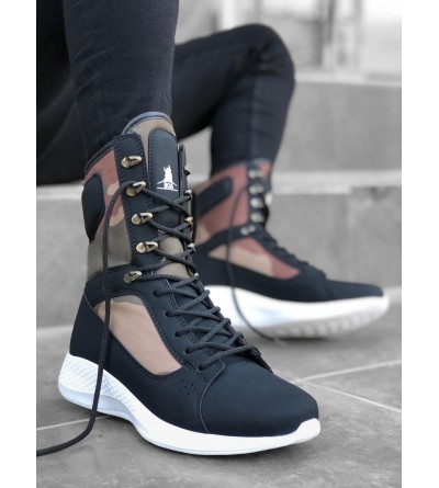 BA0600 Bağcıklı Siyah Kamuflaj Boksör Unisex Spor Postal Bot BA0600 Bağcıklı Siyah Kamuflaj Boksör Unisex Spor Postal Bot