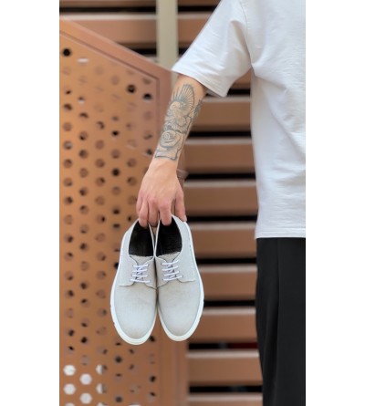 BA0003 Bağcıklı Klasik Spor Gri Renk Keten Yüksek Taban Casual Erkek Ayakkabı BA0003 Bağcıklı Klasik Spor Gri Renk Keten Yüksek Taban Casual Erkek Ayakkabı